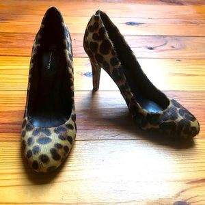 INC Leopard Print Heels, EUC, 9
